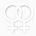 Dekoracyjna litera symbol płci homo kobiety