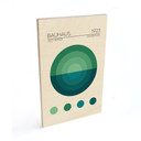 Plakat drewniany Bauhaus Mavi Daire - Tunaboylu