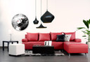 Tableau en verre - Papillons noirs - rond