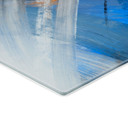 Glasbild Blaue Pinselstriche abstrakt - Cheney