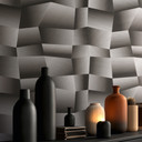 Icke-vävd tapet Damian Refined Dimensions 3D geometrisk grå svart - tapet metallisk modern