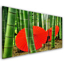 3 stykke lærred print Japan bambus paraplyer