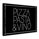 Obraz na płótnie Pizza Pasta & Vino czarny