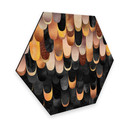 Hexagon Dibond Fredriksson - Copper Feathers