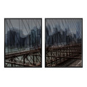 Poster Massimo - New York City (2-teilig) inkl. Bilderrahmen - 50x60 cm