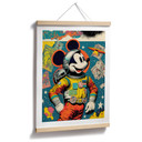 Plakat Treechild - Mickey jako astronauta w stylu retro