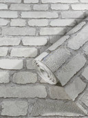 Sten-effekt tapet, hvid non-woven tapet 