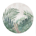 Plakat Jungle Leaves Green Watercolour - Bloomery Decor - okrągły