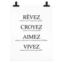 Plakat Rêvez croyez aimez vivez
