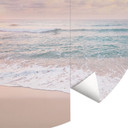 Romantyczna fototapeta nad morzem - zachód słońca nad plażą i morzem - Sisi & Seb - Round - tapeta f