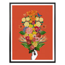 Plakat Frida Floral Studio - Botaniczna czerwień