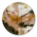 Glasbild Warme Pinselstriche abstrakt - Cheney - Rund