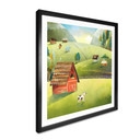 Plakat Kolorowa farma w górach - DigitalArtsi