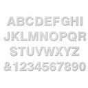 Litery Alu-Dibond - efekt srebra - szwajcarska czcionka