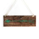 Houten Bordje - Pijl (groen)