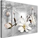 Canvasbillede, Blomster i en tunnel 3D kugler