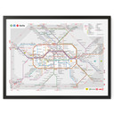 Plakat BVG Berlin - Mapa sieci Berlin