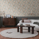 COSMOPOLITAN floral trend tapeta kremowa morela - tapeta z włókniny kwiaty i liście