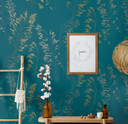 Blomstertapet, non-woven Novamur Jackie grøn, sølv