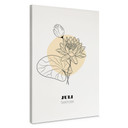 Personalisierbares Leinwandbild Monatsblume Juli
