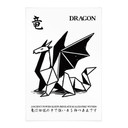 Stampa su tessuto Origami Geometrico Drago - Krygowski