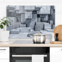 Panel szklany do kuchni Betonowe Bloki 3D