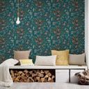 Architects Paper Floral Impression - Papier peint intissé fleuris, bleu