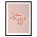Spruch Poster Schön, dass du da bist