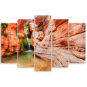 Lærredstryk 5 stykker, Grand Canyon landskab