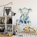 Sticker mural Kvilis - Bébé éléphant endormi
