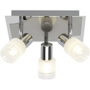 Spotrondell Lana, metallic, 4, 14,5 x 30,5 cm, Glas Strahler