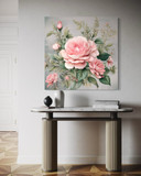 Leinwandbild Rose Shabby Chic Blumen
