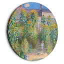 Rundes Leinwandbild Monet - Garten in Vétheui