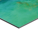 Billede turkis aurora borealis - Schmucker – print på aluminium (Alu-Dibond)