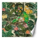 Fototapete, Tropische Vögel Monstera Palmen Blätter Abstrakt - Andrea Haase