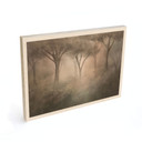 Houten Wanddecoratie bosmagie in de ochtendnevel beige - Ms Tiff