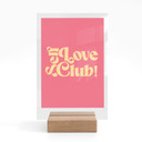 Self Love Club Pink borddekoration - Prints by Ayleen