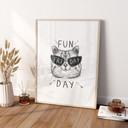 Plakat kot w okularach przeciwsłonecznych - Fun Friday Cat - Korenkova