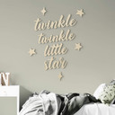 Dekoracja drewniana - Twinkle twinkle little star - Pokój dziecięcy - Topola
