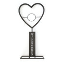 Gartendeko Welcome Herz mit Blumentopf Metalldeko - 73x34x36 cm