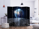 Paravent, Raumteiler freistehend, Trennwand - View of the Blue Planet II, 5-teilig - einseitig bedru