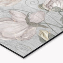Keukenachterwand met bloemen in vintage stijl in grijs - Ms Tiff