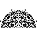 Wallsticker Halvt mandala-ornament - boho