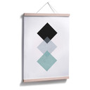 Plakat Nouveauprints - Kwadraty aqua