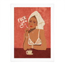 Plakat Fuck you - Kawa z papierosem - Oltmanns