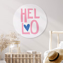 Vægcirkel Fritsch - Hello – print på aluminium (Alu-Dibond)