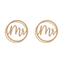 Napis ślubny Mr and Mr - MDF nature