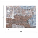 Fototapet Stones&Tiles i kopparblått - non-woven Fototapet Designwalls 2 - 2,55 x 3,5 m