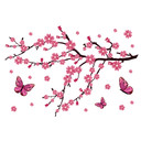 Wallsticker Kirsebær Blomst & Sommerfugl