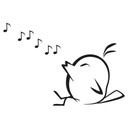 Wandtattoo Der frühe Vogel kann mich mal 4 (2-farbig)